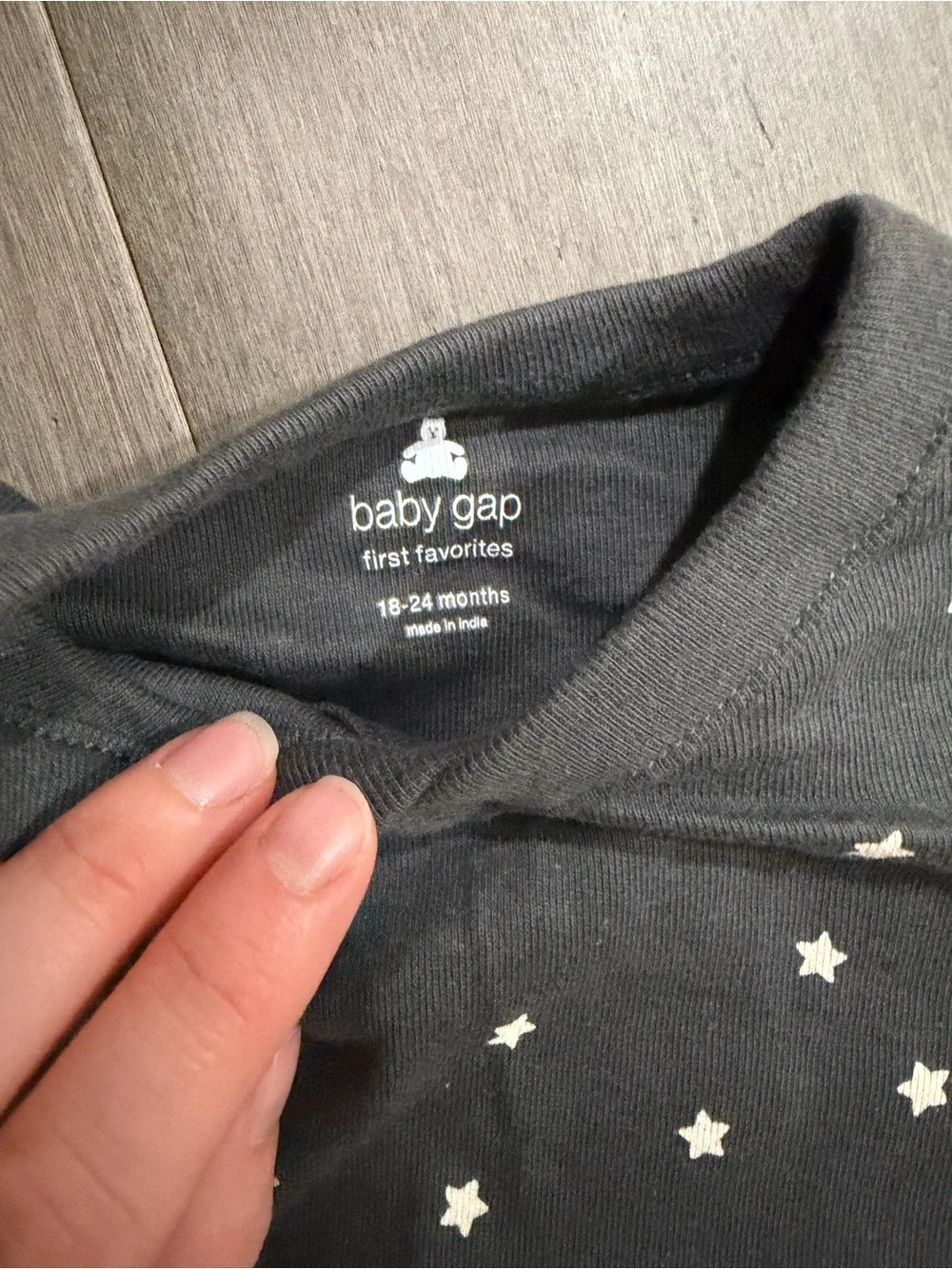 GAP Black One-Piece with White Star Print